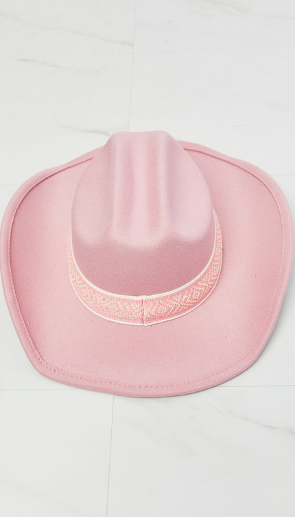 Fame Western Cutie Cowboy Hat in Pink