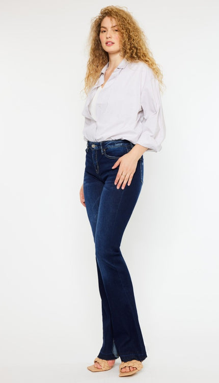 Kancan Mid Rise Slim Flare Jeans