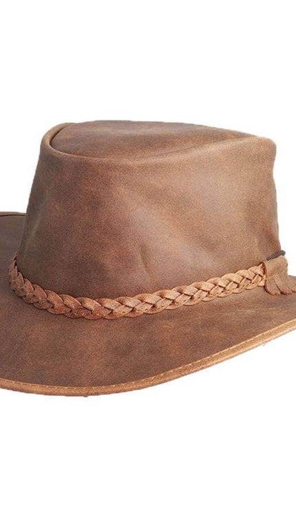 Crusher - Womens Leather Crushable Outback Hat