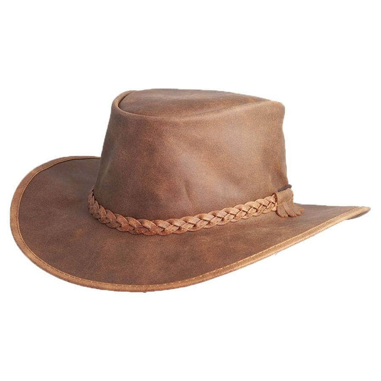 Crusher - Womens Leather Crushable Outback Hat