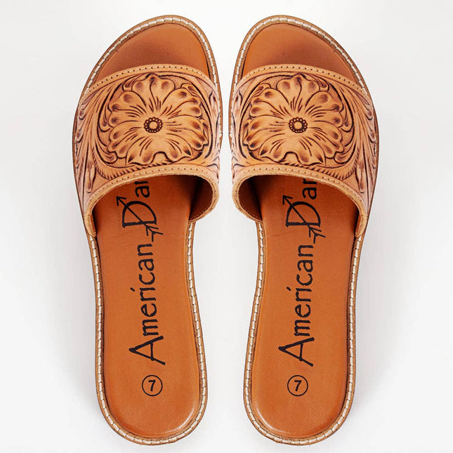 Genuine leather sandal footwear flip flop