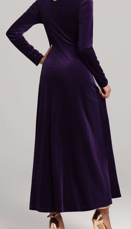 Long Sleeve Velvet Dress