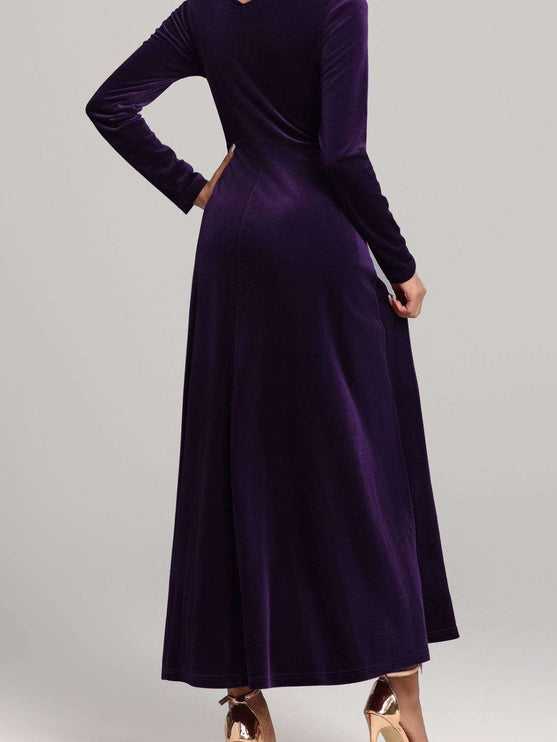 Long Sleeve Velvet Dress