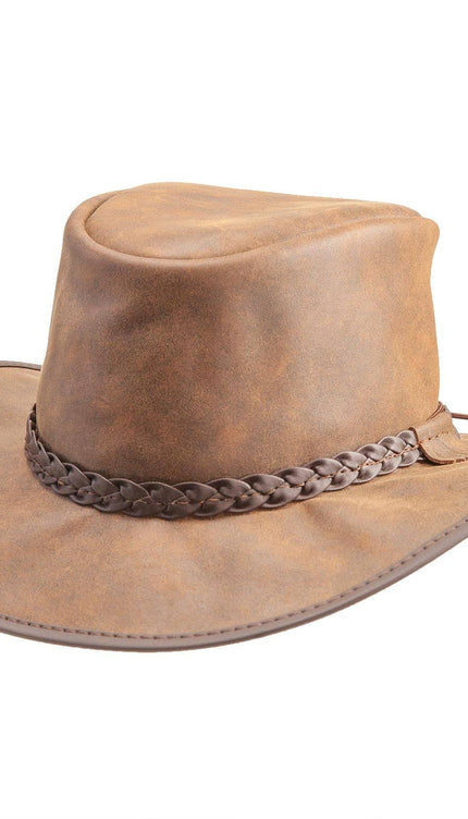 Crusher - Womens Leather Crushable Outback Hat