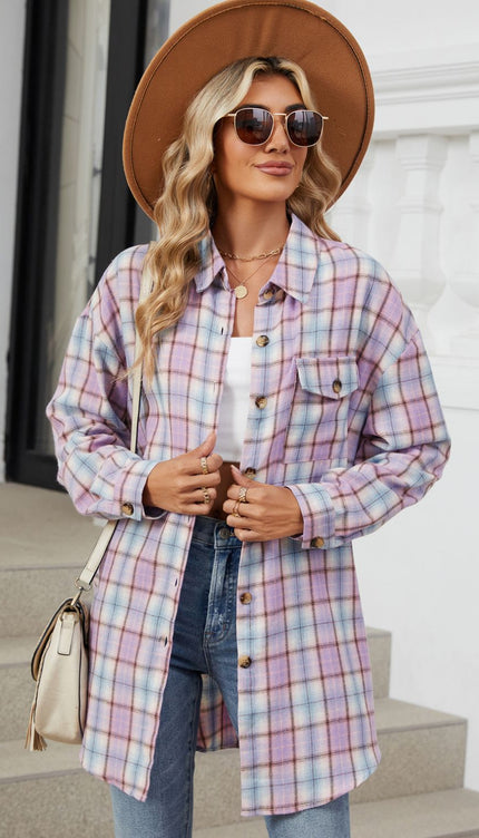 Modish Plaid Long Sleeve Shirt