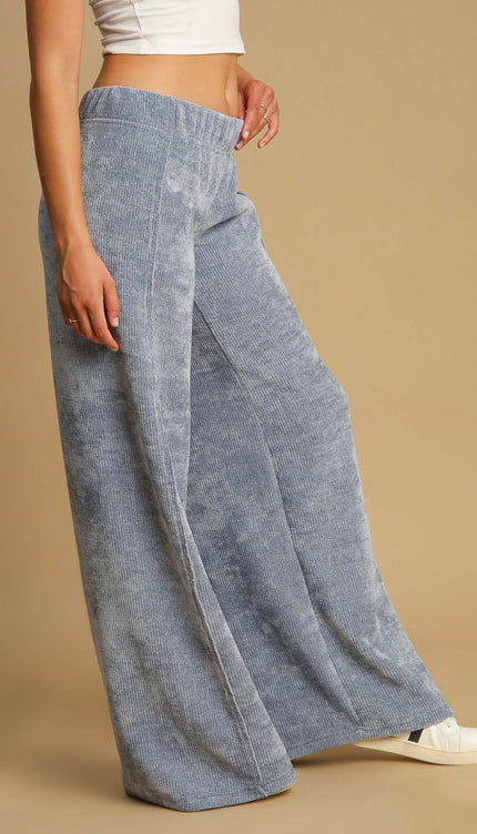 Umgee Elastic Waist Wide Leg Pants