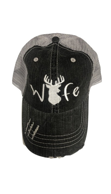 Deer Wife Embroidered Hat