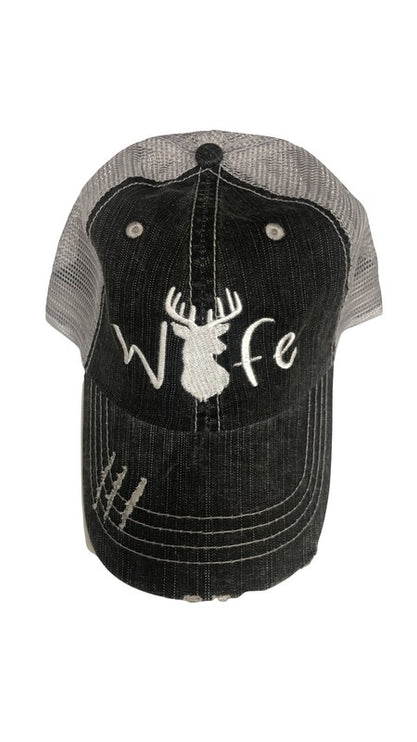 Deer Wife Embroidered Hat