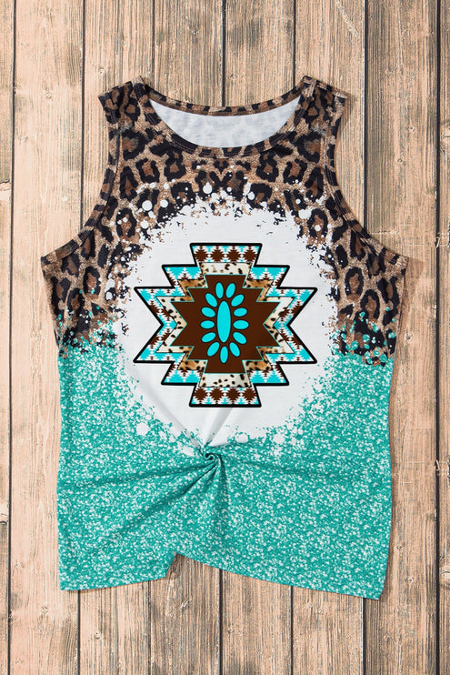 Modish Leopard Round Neck Tank