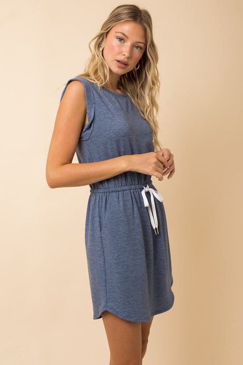 Modish Drawstring Mini Dress