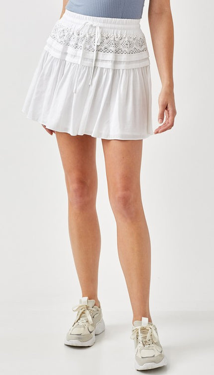 Trim Lace with Folded Detail Skirt