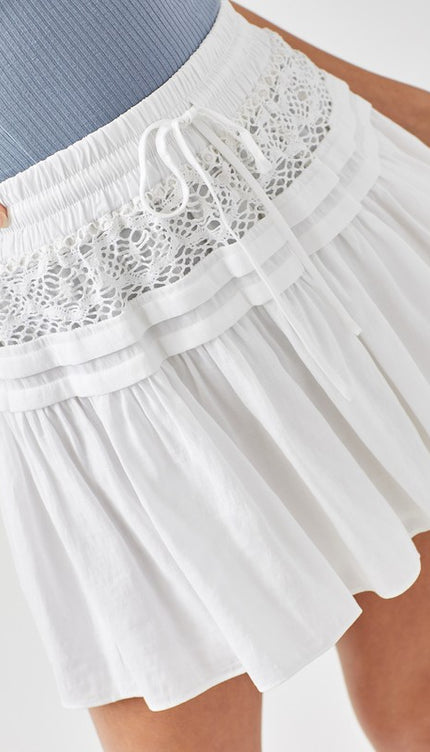 Trim Lace with Folded Detail Skirt