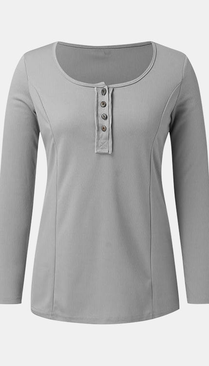 Modish Rustic Chic Scoop Neck Shirt