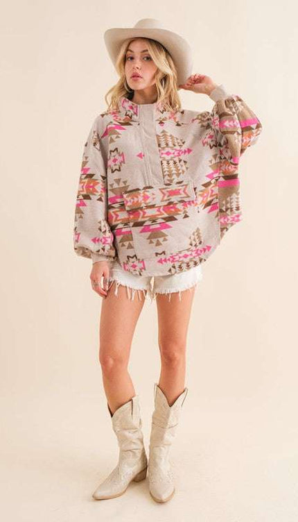 Blue B Exclusive Aztec Western Pullover