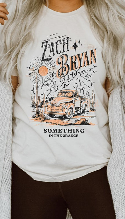 Zach Bryan Something Orange Western Graphic Tee