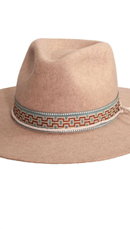 Maldives Moon - Womens Wide Brim Felt Fedora Hat