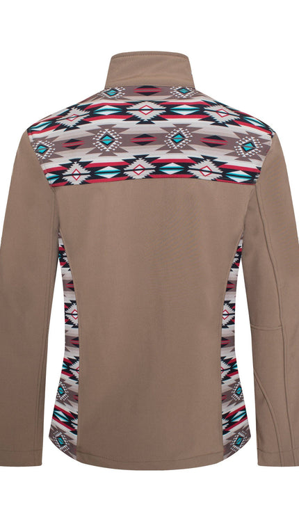 Women's Softshell Aztec Print Fleece-Lined Jackets