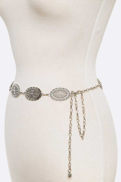 Western Concho Fashioln Chain Belt-Modish