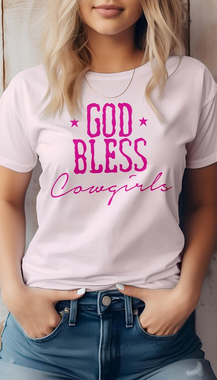 GOD Bless Cowgirls Western Graphic Tee