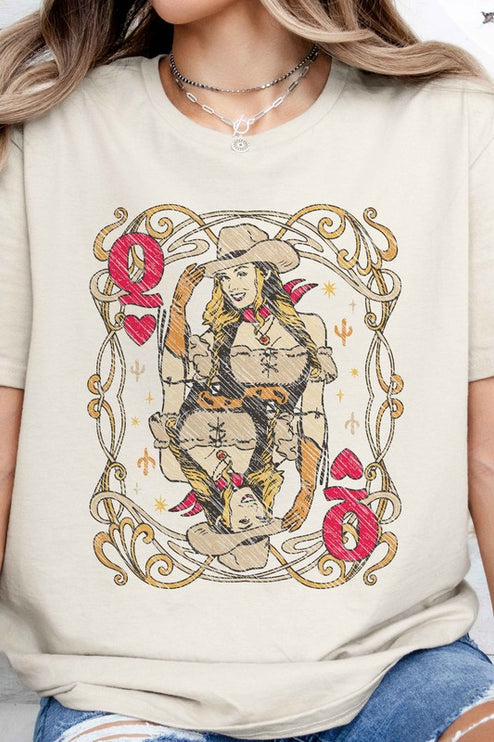 WESTERN QUEEN OF HEARTS GRAPHIC TEE