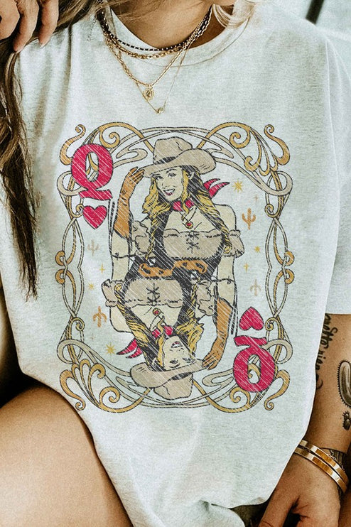 WESTERN QUEEN OF HEARTS GRAPHIC TEE