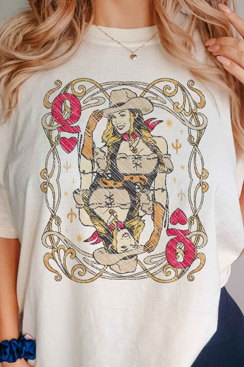 WESTERN QUEEN OF HEARTS GRAPHIC TEE