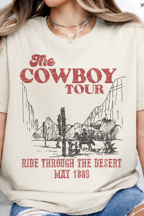 COWBOY TOUR WESTERN COUNTRY GRAPHIC TEE