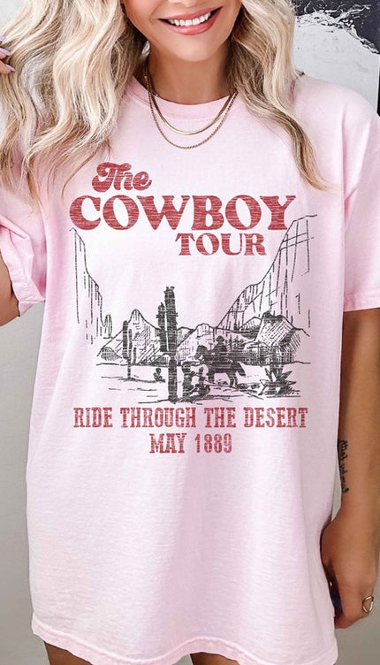 COWBOY TOUR WESTERN COUNTRY GRAPHIC TEE