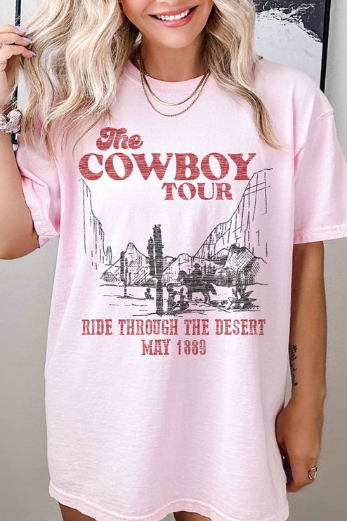 COWBOY TOUR WESTERN COUNTRY GRAPHIC TEE