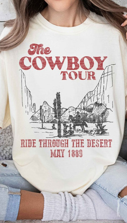 COWBOY TOUR WESTERN COUNTRY GRAPHIC TEE