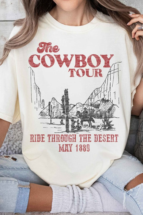 COWBOY TOUR WESTERN COUNTRY GRAPHIC TEE