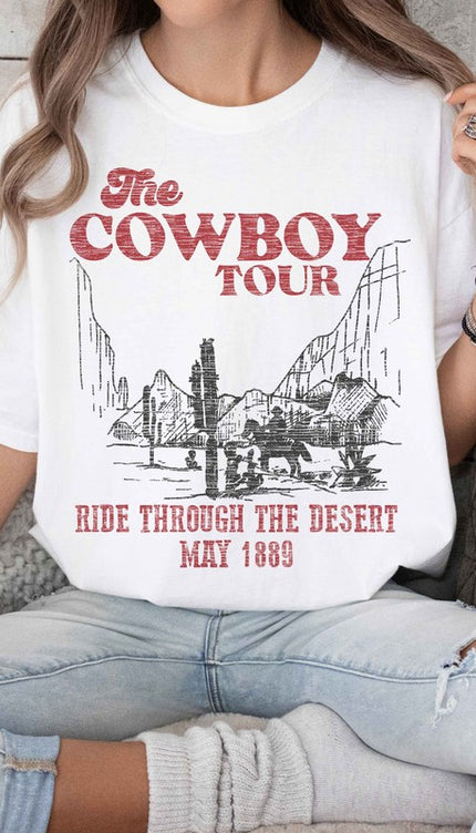 COWBOY TOUR WESTERN COUNTRY GRAPHIC TEE