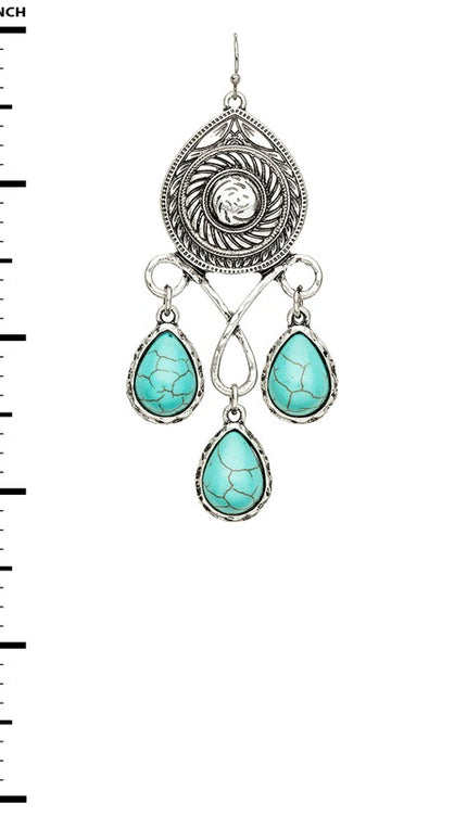 Modish Stone Drop Western Earrings