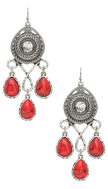 Modish Stone Drop Western Earrings