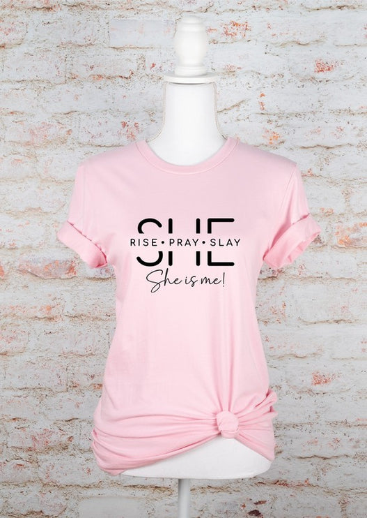 Modish She Is Rise. Pray. Slay. She is me Graphic T-Shirt