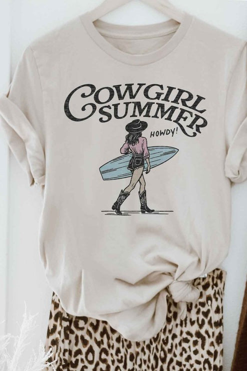 Modish Cowgirl Summer Graphic T-Shirt