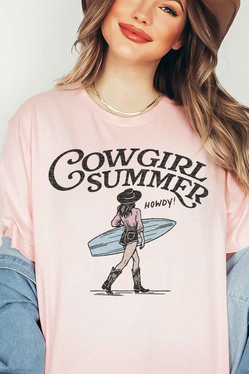 Modish Cowgirl Summer Graphic T-Shirt