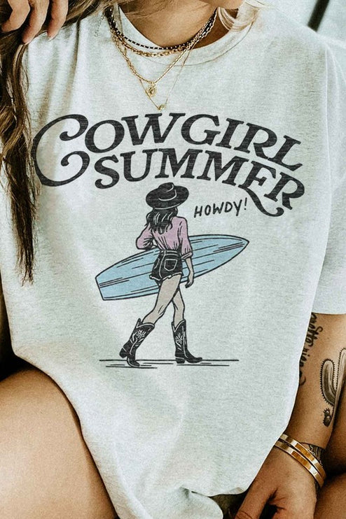 Modish Cowgirl Summer Graphic T-Shirt