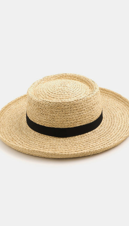 Fame Wide Brim Straw Weave Hat