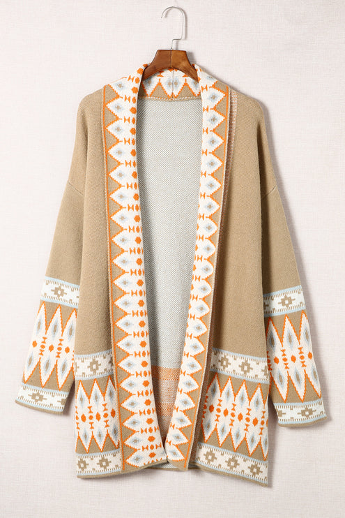 Open Front Long Sleeve Cardigan