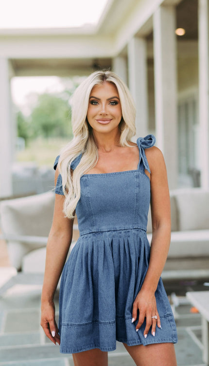 Modish Rustic Chic Denim Dress