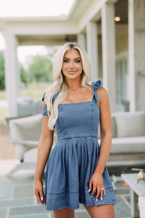 Modish Rustic Chic Denim Dress