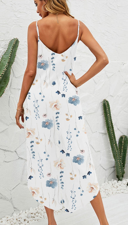 Printed Scoop Neck Wide Leg Jumpsuit