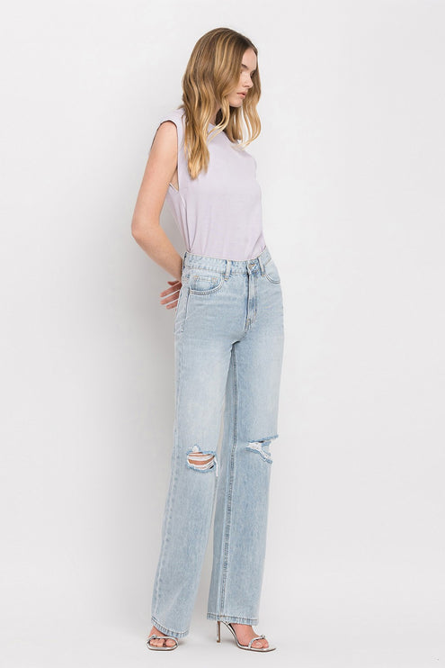 Vervet by Flying Monkey 90'S Vintage Super High Rise Flare Jeans-Modish