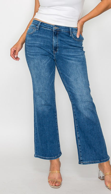 bytos Full Size Cat's Whiskers Mid Rise Ankle Jeans