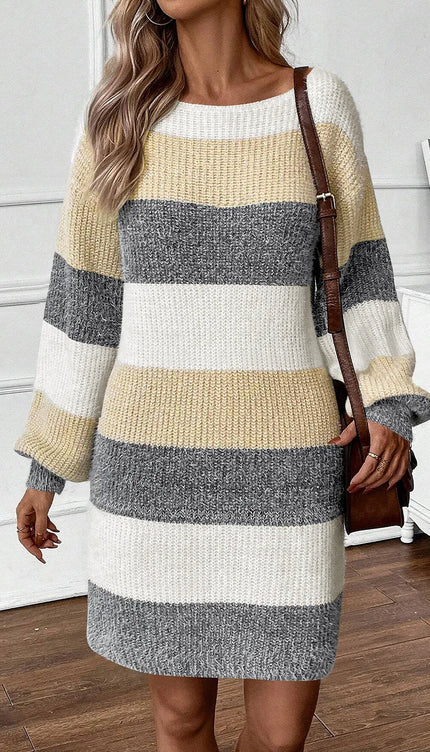 Color Block Sweater Dress