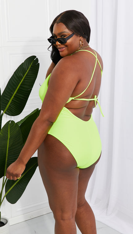 Marina West Swim High Tide One-Piece in Lemon-Lime-Modish