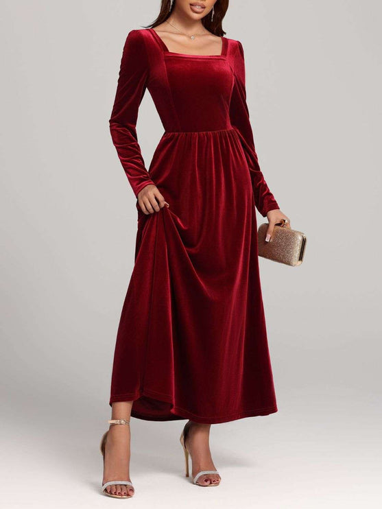 Velvet Long Sleeve Dress