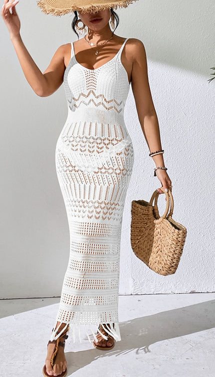 Openwork Cover-Up Dress-Modish