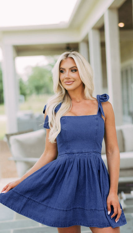 Modish Rustic Chic Denim Dress